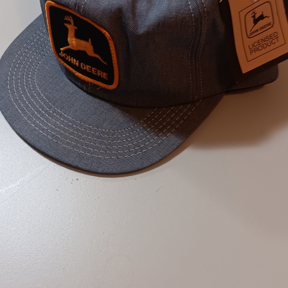 John Deere Charcoal Hat with Gold Logo